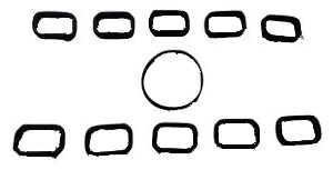 Cod. 108 Kit juntas admisión y junta caja mariposa admisión ford ranger  2.2 y 3.2 (transit)