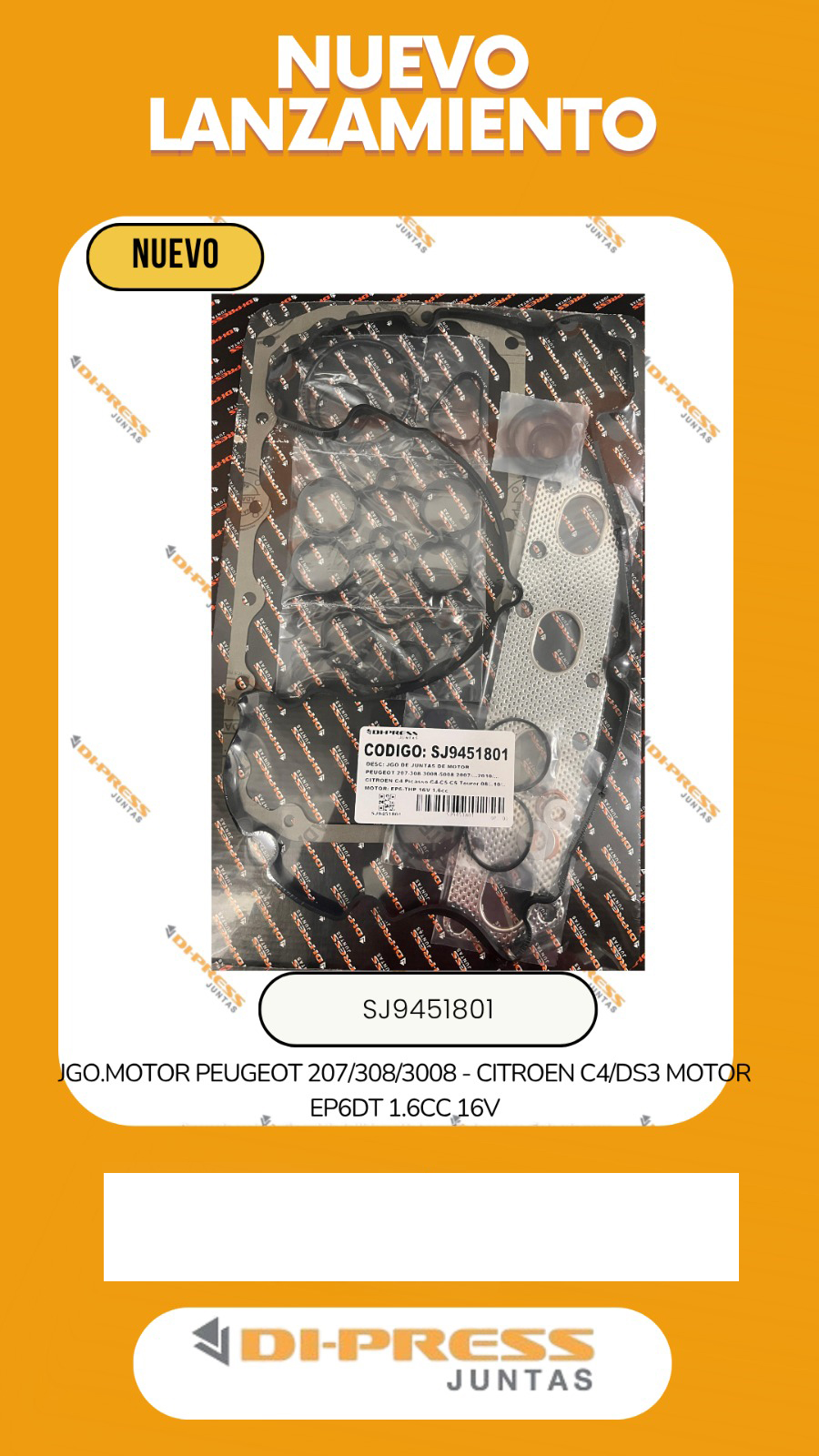 JGO.MOTOR PEUGEOT 207/308/3008